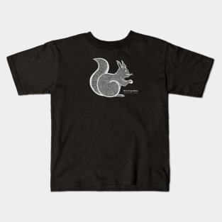 Red Squirrel with Common and Scientific Names - animal design Kids T-Shirt